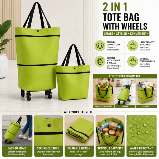Foldable Rolling Shopping Bag