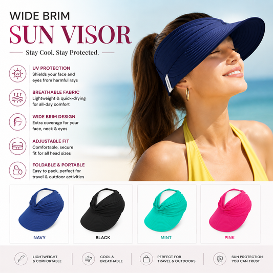Premium UV Protection Sun Visor Hat for Women