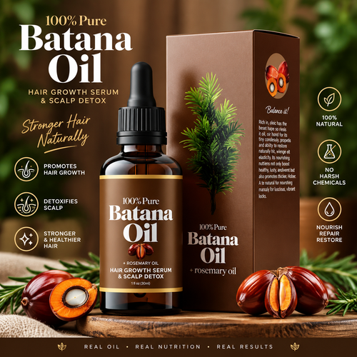 100% Pure Batana Oil + Rosemary Hair Growth Serum