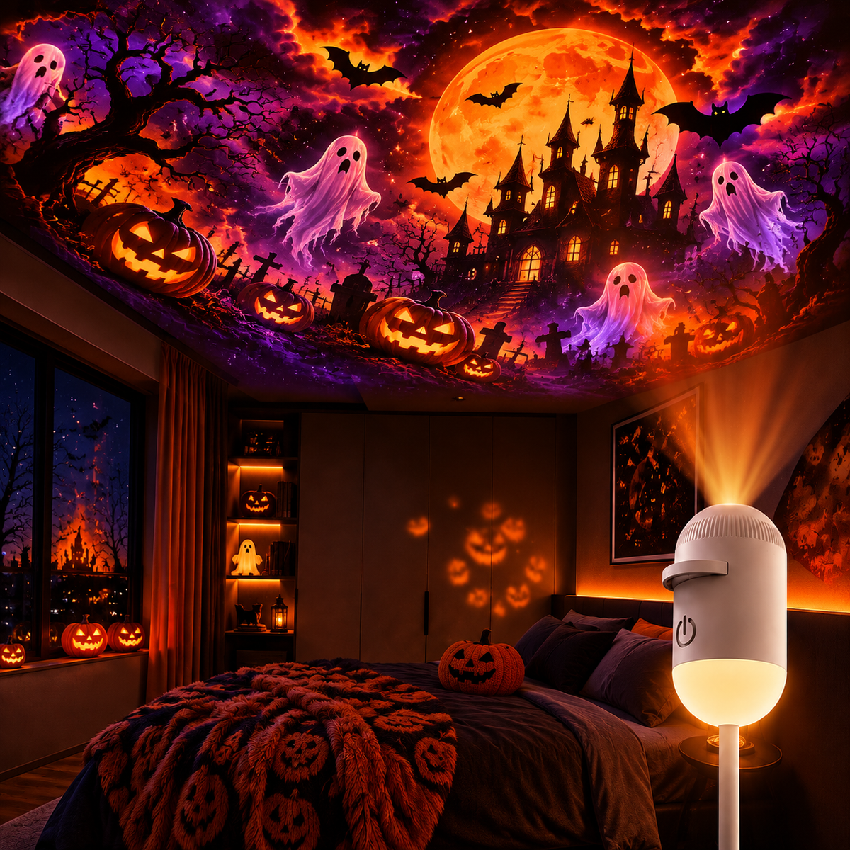 🎃 BooGlow™ Halloween Projector Lamp