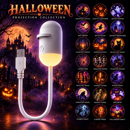 🎃 BooGlow™ Halloween Projector Lamp