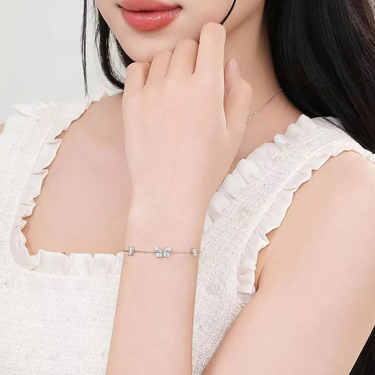 Butterfly Glowing Sterling Silver Bracelet