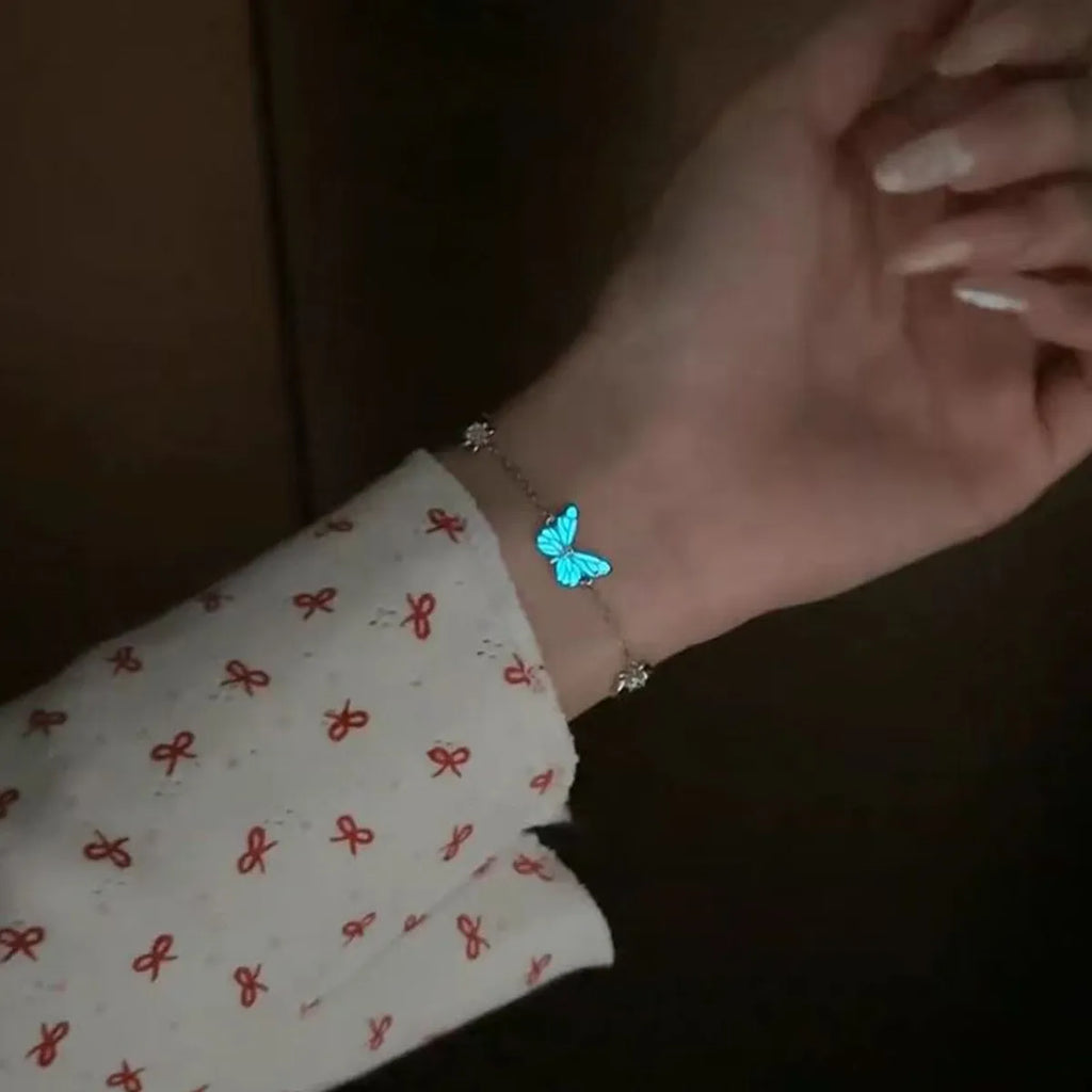 Butterfly Glowing Sterling Silver Bracelet