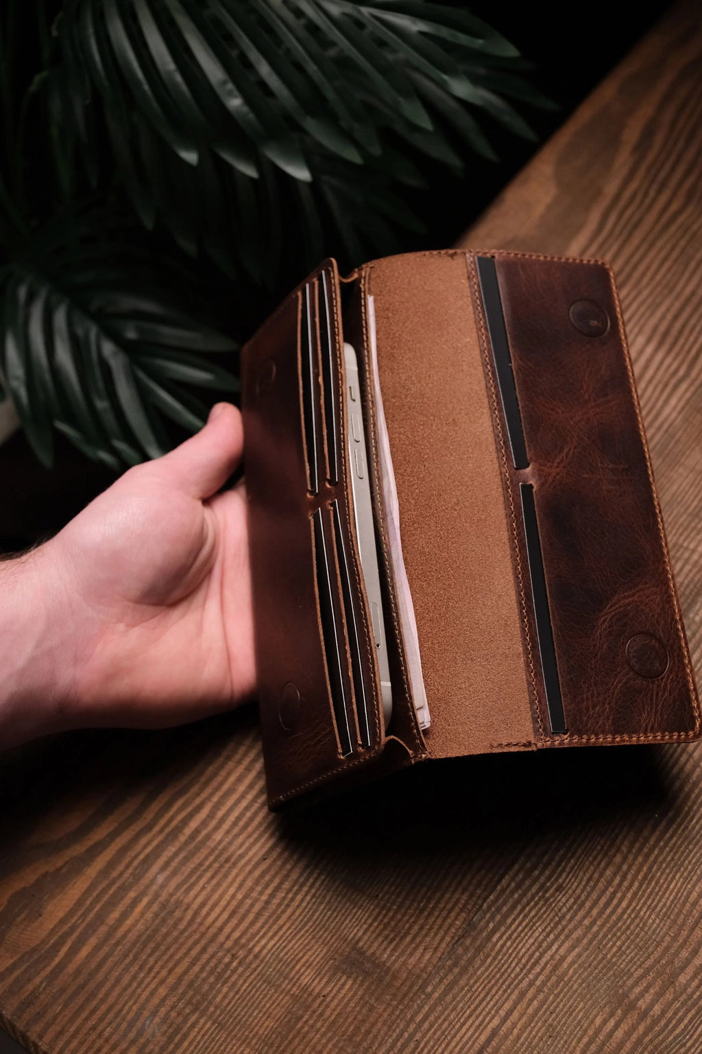 Turkish Style Handmade Leather Phone Wallet ( PURE LEATHER )