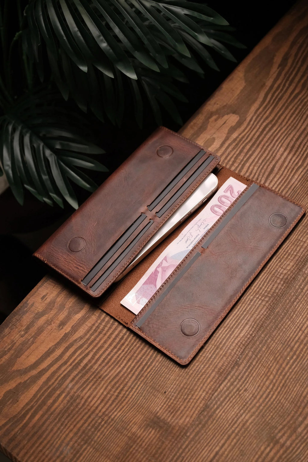 Turkish Style Handmade Leather Phone Wallet ( PURE LEATHER )