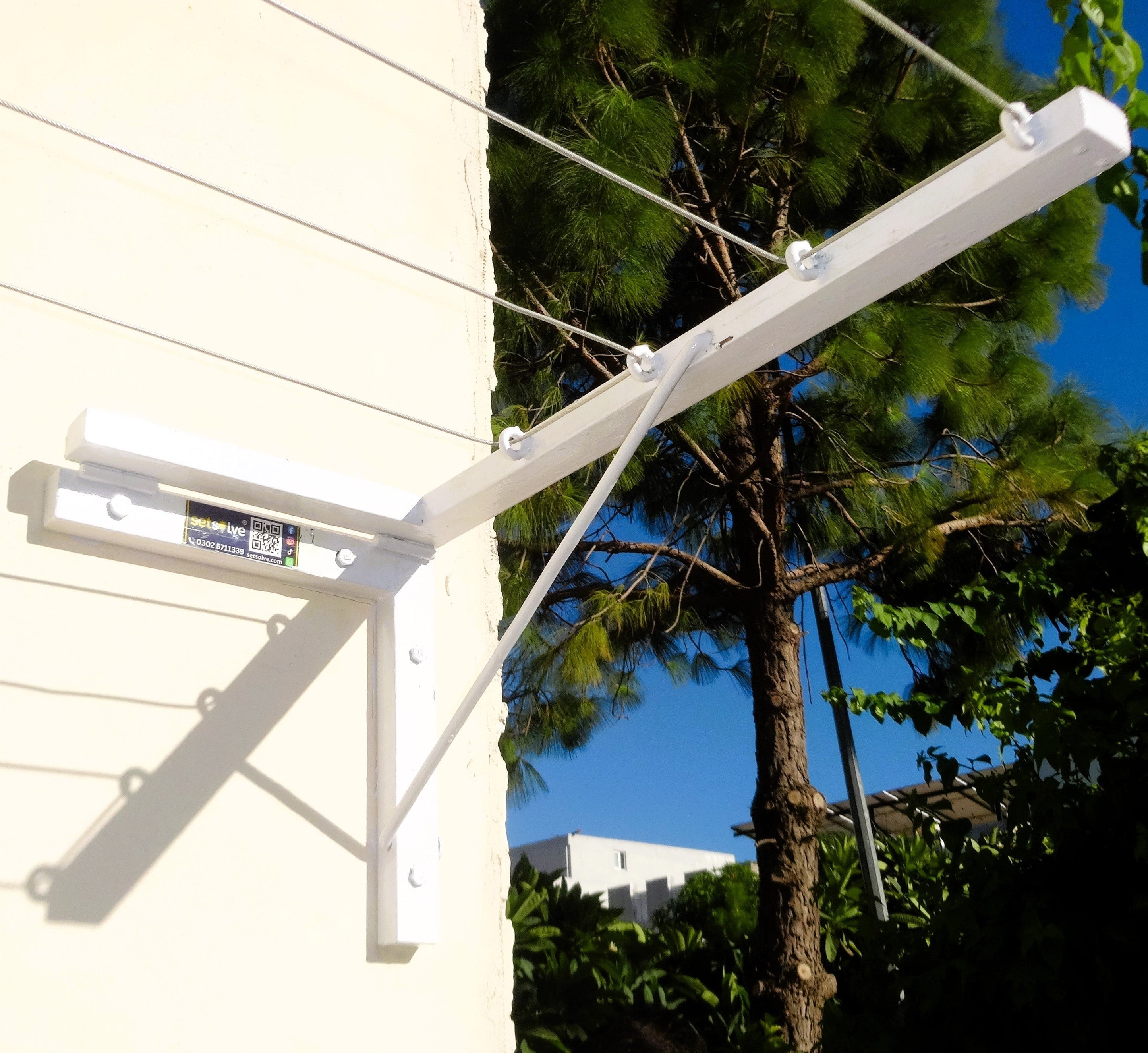 Wall Mounted Foldable Cloth Dry Rack Metal