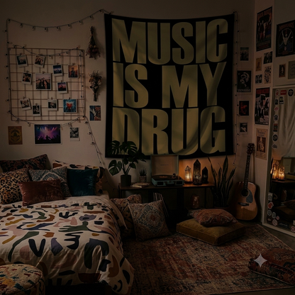 ''MUSIC IS MY DRUG'' FLAG