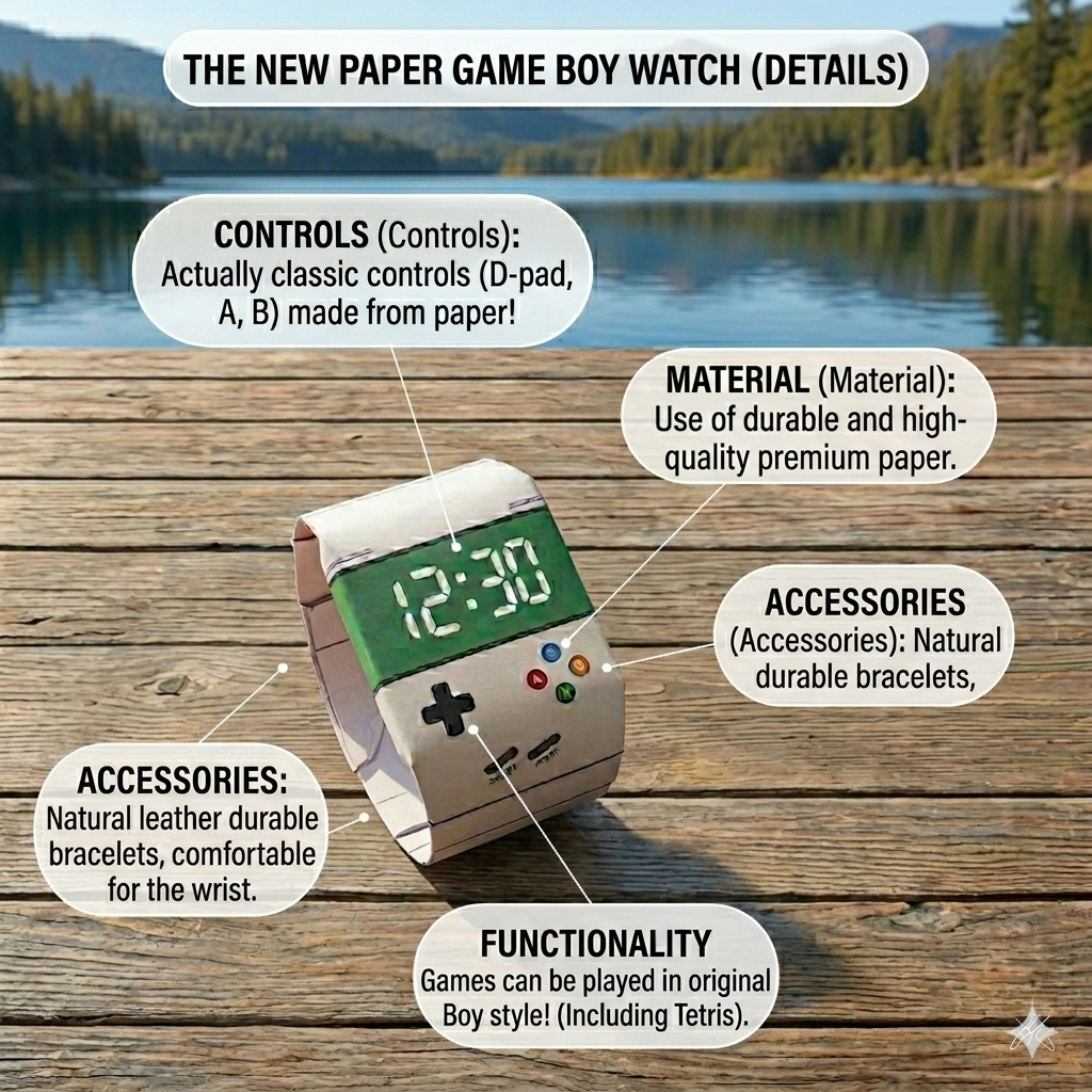 Paper Watch, Creative Digital Magnetic Waterproof Wrist Watch