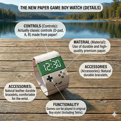 Paper Watch, Creative Digital Magnetic Waterproof Wrist Watch