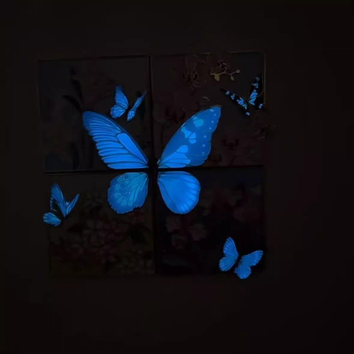 Glow-in-the-Dark 3D Metal Butterfly Fridge Magnet