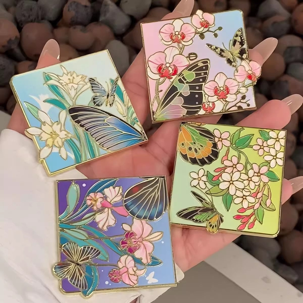 Glow-in-the-Dark 3D Metal Butterfly Fridge Magnet