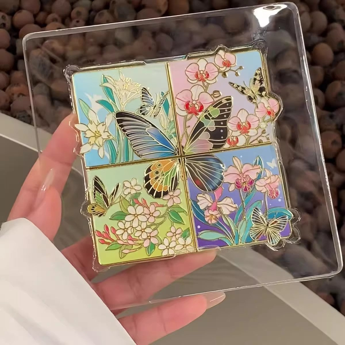 Glow-in-the-Dark 3D Metal Butterfly Fridge Magnet