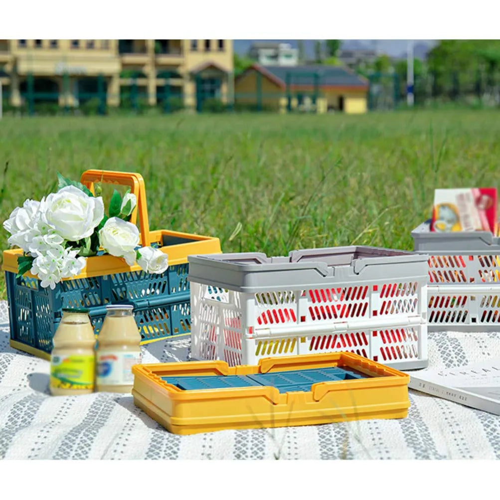 Grocery Basket with Handle | Multipurpose Shopping & Storage Basket for Fruits, Vegetables, Snacks & Kitchen Organization