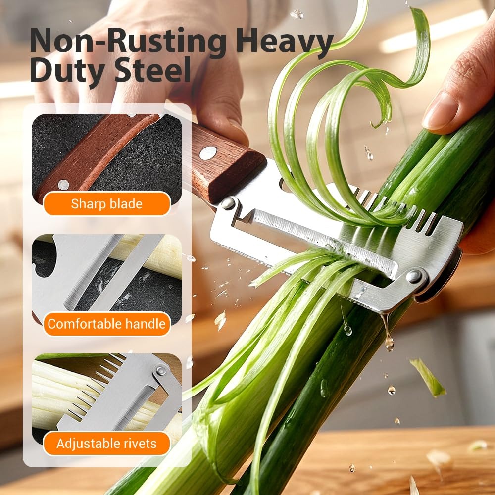 3-in-1 Veggie Peeler With Scallion Shredder