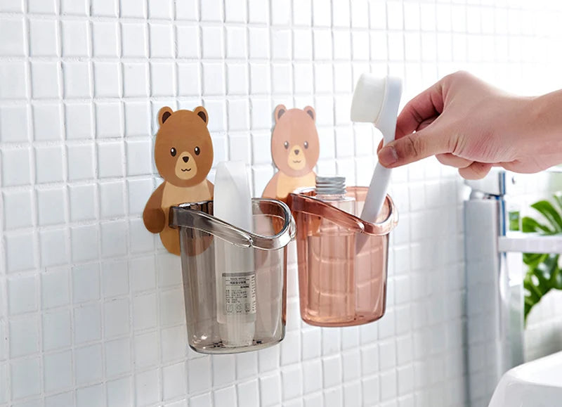 Bear Wall Mounted Toothbrush Holder