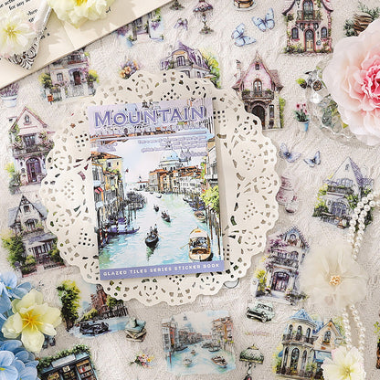 Glazed Tile House Series Sticker Book