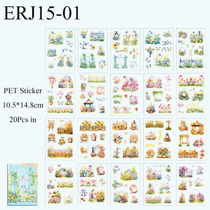 Glazed Tile House Series Sticker Book