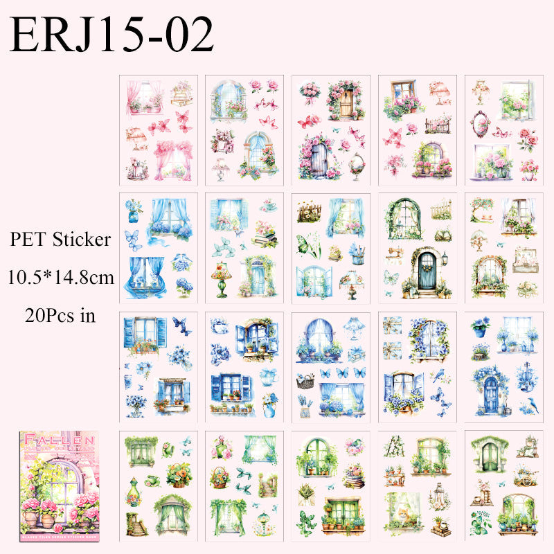 Glazed Tile House Series Sticker Book