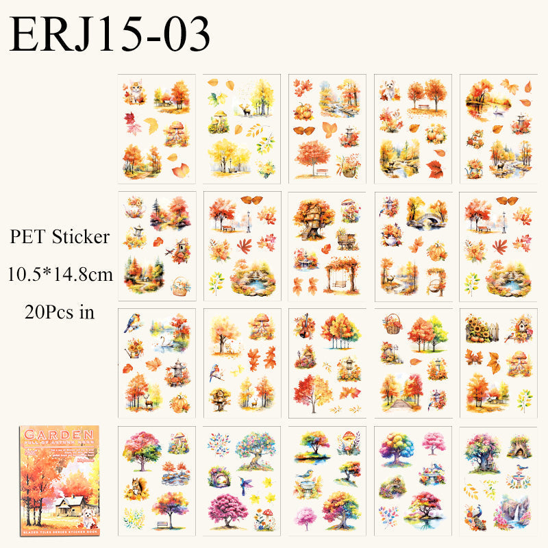 Glazed Tile House Series Sticker Book