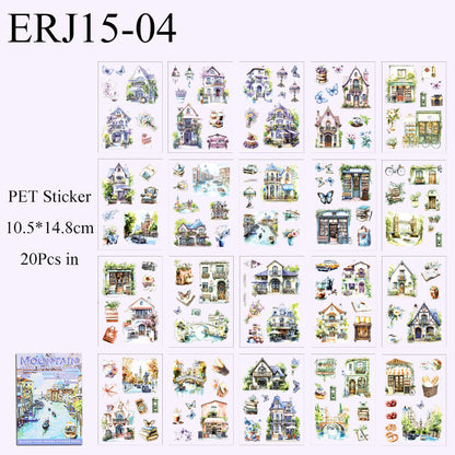 Glazed Tile House Series Sticker Book