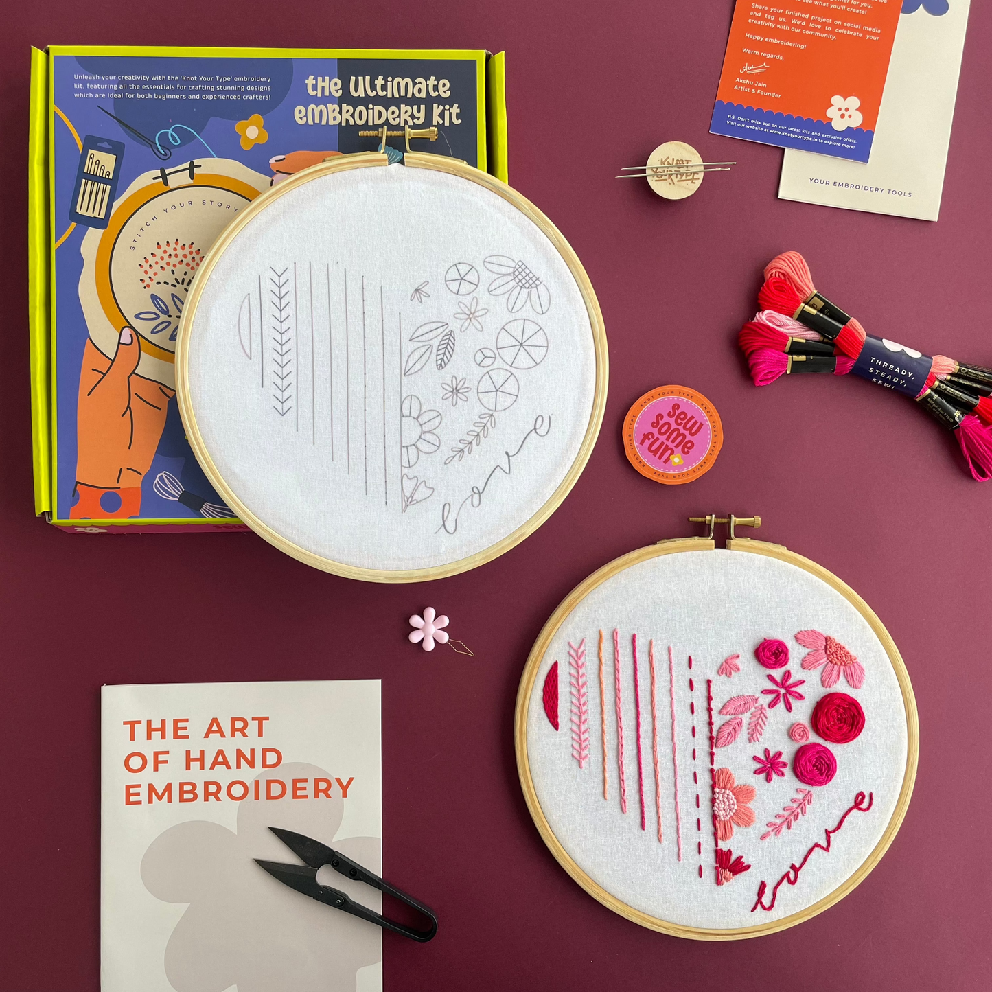 Beginner's Friendly DIY Embroidery Learning Kit