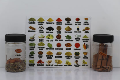 Waterproof Peppy Kitchen Spice Stickers