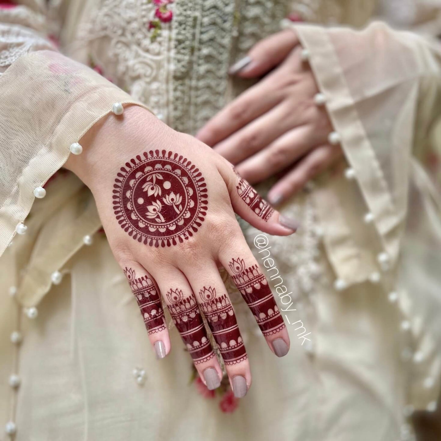 Instant Elite Red Mehndi  Stickers