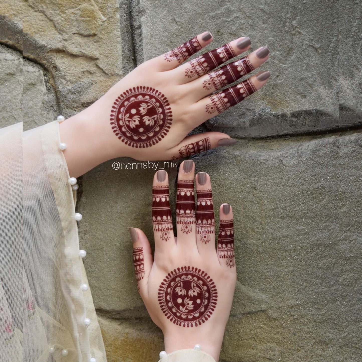 Instant Elite Red Mehndi  Stickers