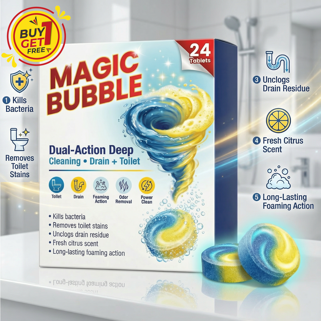 Magic Bubble Cleaning Tablets🔥