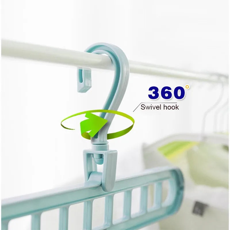 9 Hole Magic Rotating Hanger | Smart Cloth Organizer