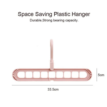 9 Hole Magic Rotating Hanger | Smart Cloth Organizer