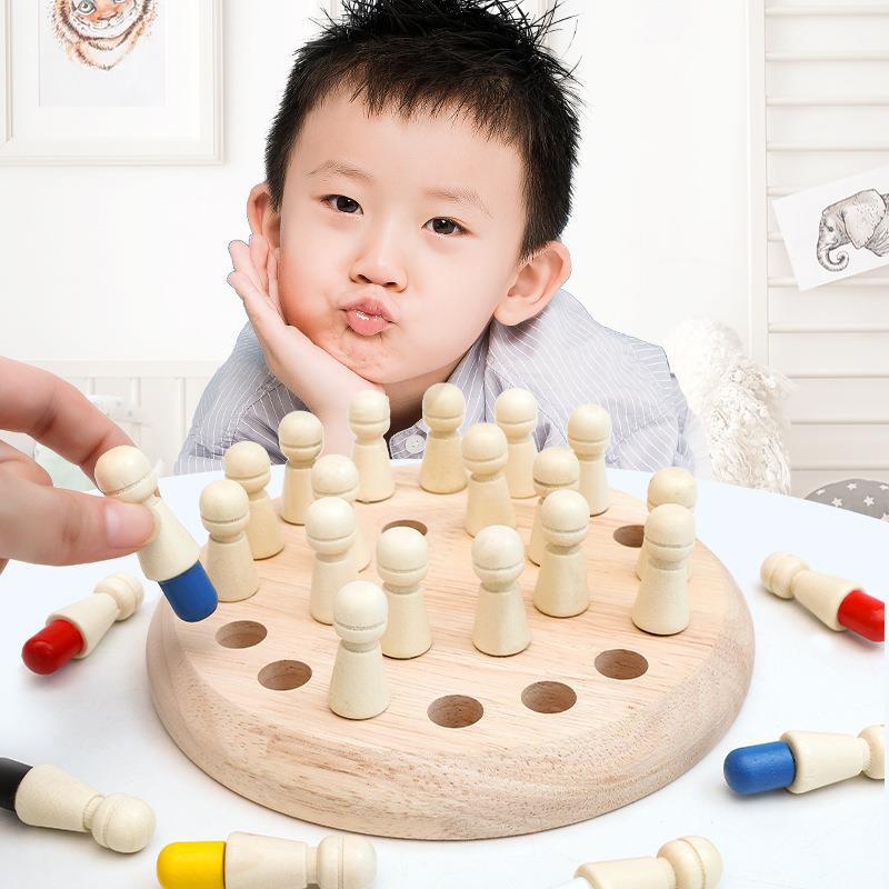 Wooden Memory Chess Game 🧠