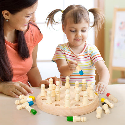 Wooden Memory Chess Game 🧠