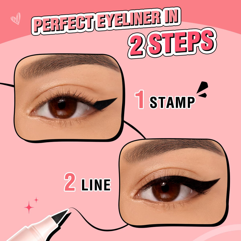 2-in-1 PINKFLASH Instant Shape Lasting Wingled Eyeliner Stamp