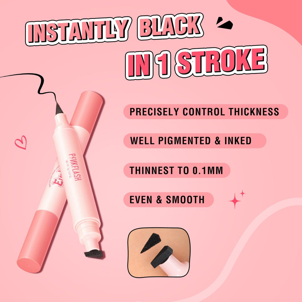 2-in-1 PINKFLASH Instant Shape Lasting Wingled Eyeliner Stamp