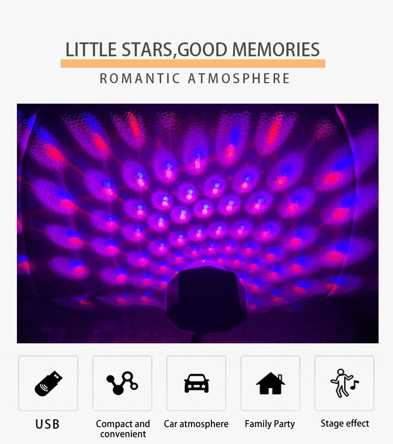 WRADER USB Disco Projection  Light with 7 Color + 9 Functional Mode