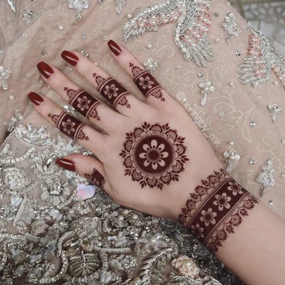 Instant Elite Red Mehndi  Stickers