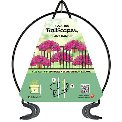 Hanging Railing Planter Shelf Decorative for Balcony