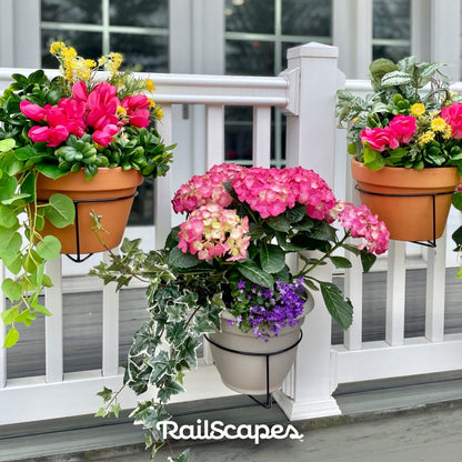 Hanging Railing Planter Shelf Decorative for Balcony