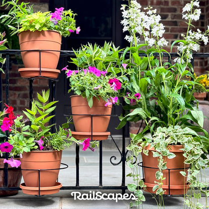 Hanging Railing Planter Shelf Decorative for Balcony