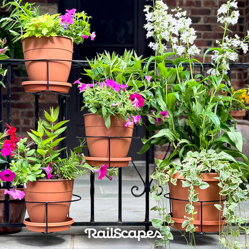 Hanging Railing Planter Shelf Decorative for Balcony