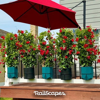 Hanging Railing Planter Shelf Decorative for Balcony