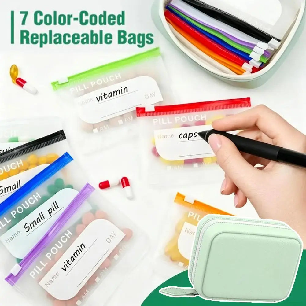 Waterproof Pill Organizer Pouch Set