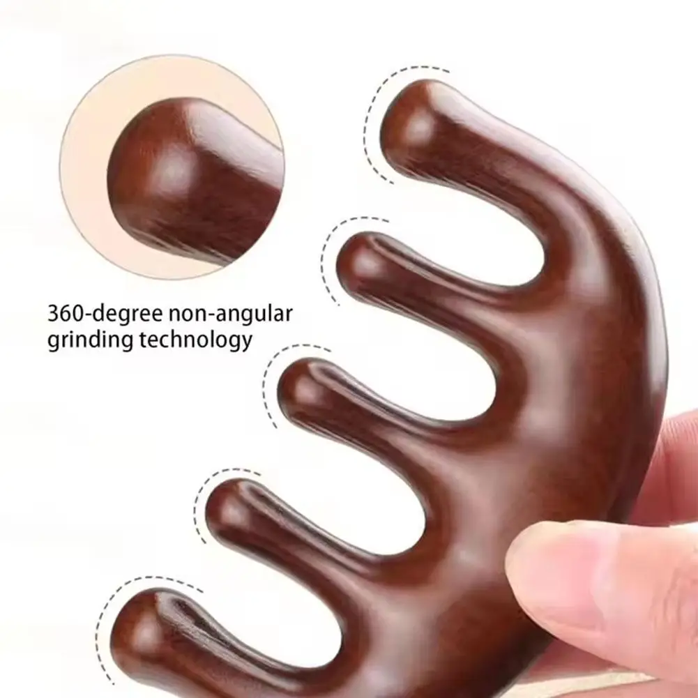 Wooden Head Scalp Massager Comb 🍃