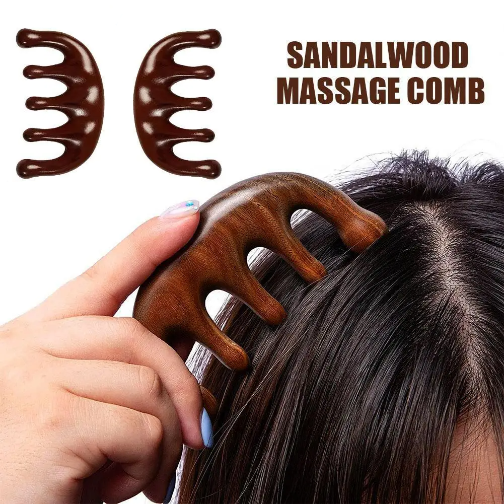 Wooden Head Scalp Massager Comb 🍃