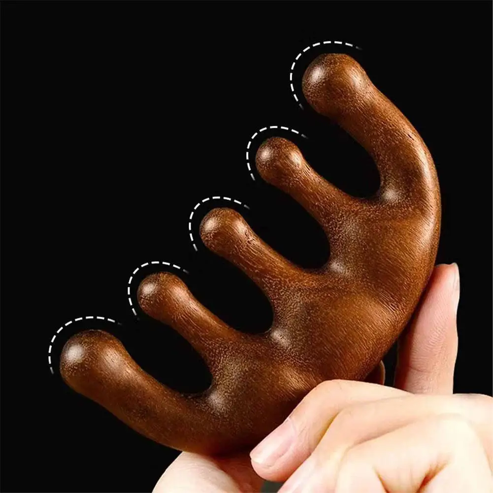 Wooden Head Scalp Massager Comb 🍃