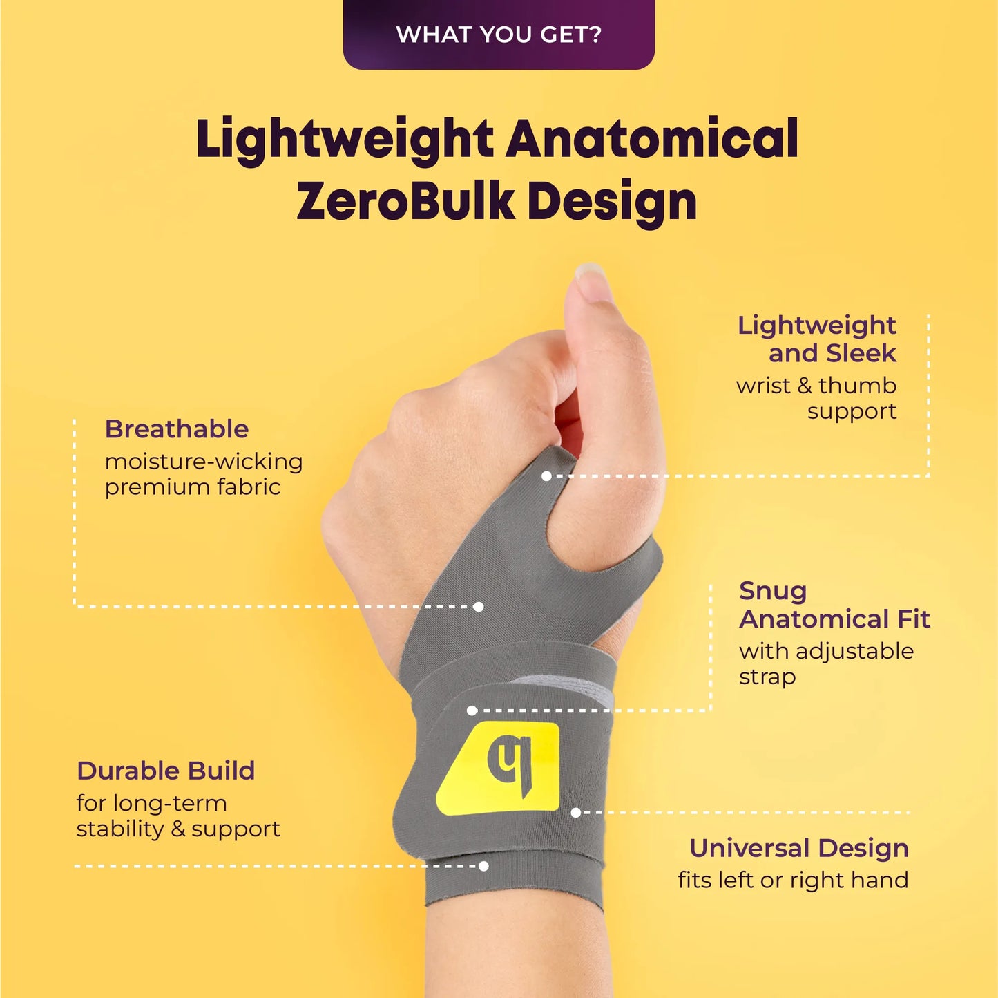 betterhood Wrist Support Brace with Thumb Loop