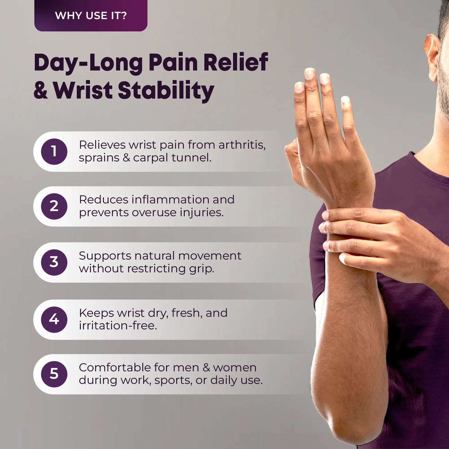 betterhood Wrist Support Brace with Thumb Loop