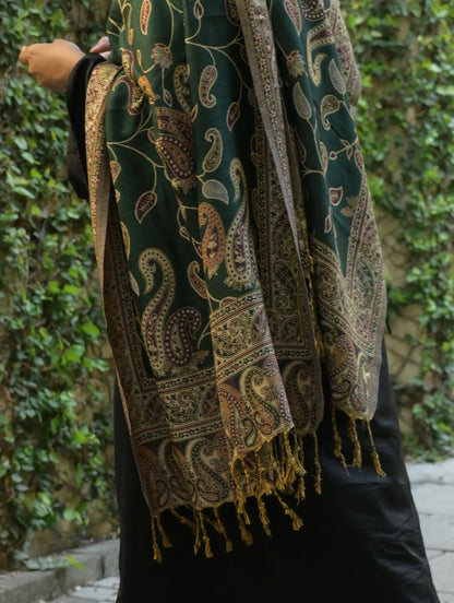Traditional Embroidered Pashmina Hijab 🌸