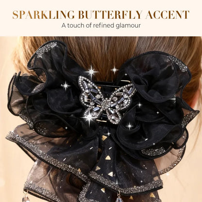 Ruffled Butterfly Hair Claw Clip